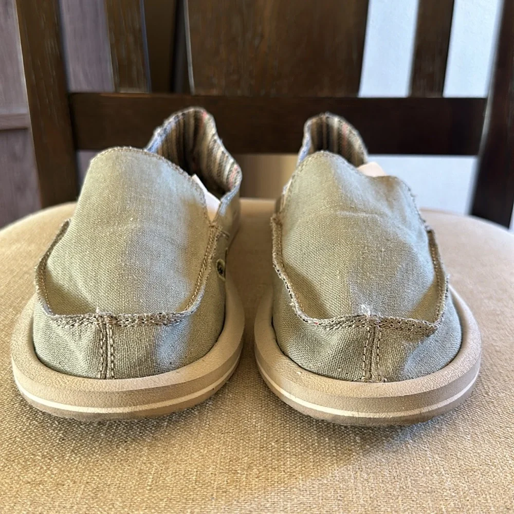 Sanuk Men’s Sidewalk Surfers Slip On Lightweight Shoes Sage Green Size 9 - Picture 7 of 10